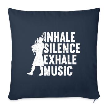 Cornemuse Cornemuse Cornemuse - Housse de coussin décorative 45 x 45 cm - bleu marine - Devant