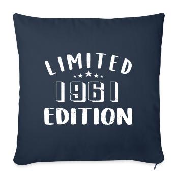 Birthday 1961 Limited Edition 1961 - Sofa pillowcase 17,3'' x 17,3'' (45 x 45 cm) - navy - Front