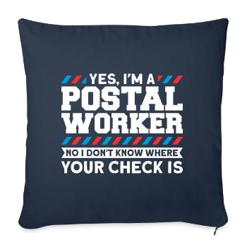 Postman Postman Letter Parcel Service Gift - Sofa pillowcase 17,3'' x 17,3'' (45 x 45 cm) - navy - Front