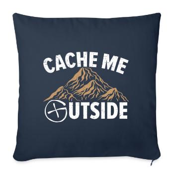 Me mettre en cache à l’extérieur de la carte Lecture de géocachette Geocaching G - Housse de coussin décorative 45 x 45 cm - bleu marine - Devant
