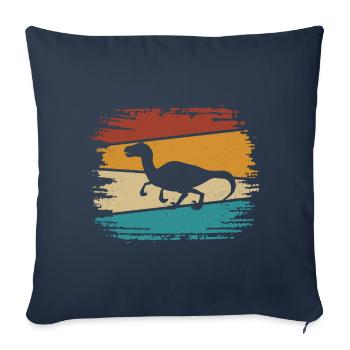 Velociraptor - Sofa pillowcase 17,3'' x 17,3'' (45 x 45 cm) - navy - Front