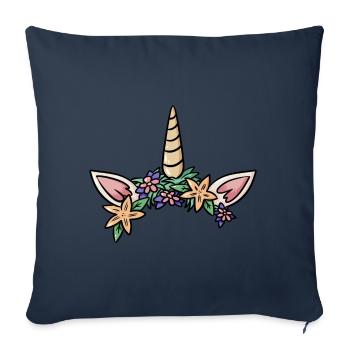 Unicorn ears headdress cute gift idea - Sofa pillowcase 17,3'' x 17,3'' (45 x 45 cm) - navy - Front