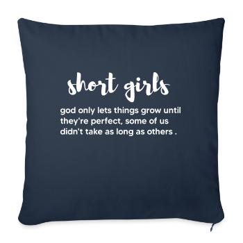 Short Girls Quote God Only Lets Things Grow - Sofa pillowcase 17,3'' x 17,3'' (45 x 45 cm) - navy - Front