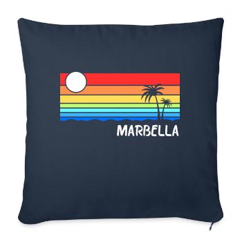 Marbella Andalusia Spain Costa Del Sol Idea - Sofa pillowcase 17,3'' x 17,3'' (45 x 45 cm) - navy - Front