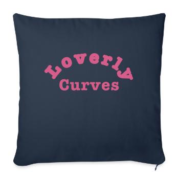 Loverly Curves v3 - Sofa pillowcase 17,3'' x 17,3'' (45 x 45 cm) - navy - Front