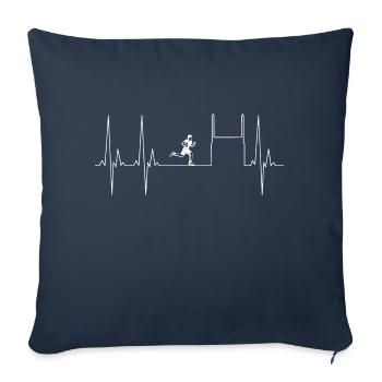 Rugby Joueur Fan Rugby Supporter de la Rugby Franc - Housse de coussin décorative 45 x 45 cm - bleu marine - Devant