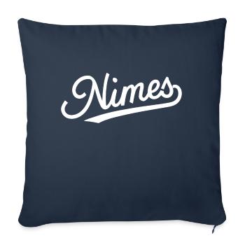 Nimes - Housse de coussin décorative 45 x 45 cm - bleu marine - Devant