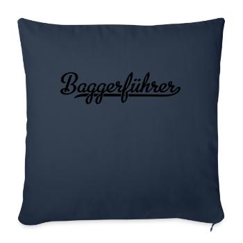 Excavator Driver - Sofa pillowcase 17,3'' x 17,3'' (45 x 45 cm) - navy - Front