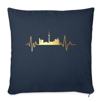 Heartbeat Toronto - Sofa pillowcase 17,3'' x 17,3'' (45 x 45 cm) - navy - Front