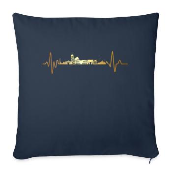 Heartbeat Italy - Sofa pillowcase 17,3'' x 17,3'' (45 x 45 cm) - navy - Front
