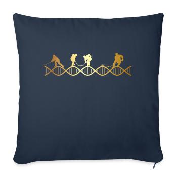 Eishockey liegt in meiner DNA - Sofakissenbezug 45 x 45 cm - Navy - Vorne