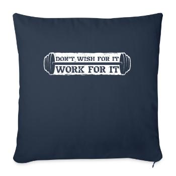 Ne souhaite pas que cela fonctionne pour elle Gym Fitness Dicton - Housse de coussin décorative 45 x 45 cm - bleu marine - Devant