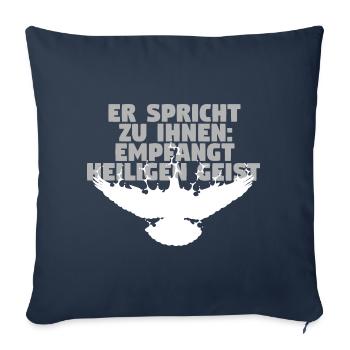 Recevez consolateur - Allemand - Housse de coussin décorative 45 x 45 cm - bleu marine - Devant