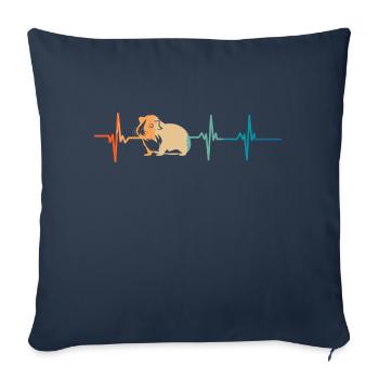 Guinea pig heartbeat - Sofa pillowcase 17,3'' x 17,3'' (45 x 45 cm) - navy - Front