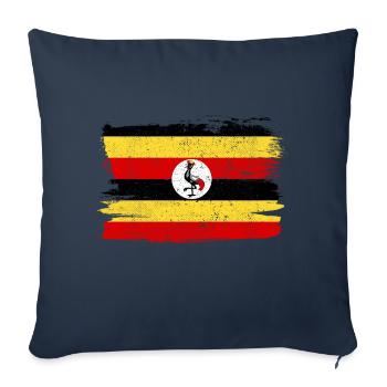 Uganda Bandiera Flag Peace Vintage - Sofa pillowcase 17,3'' x 17,3'' (45 x 45 cm) - navy - Front
