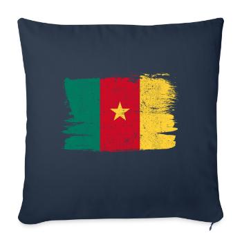 Cameroon Flag Peace Homeland State Vintage - Sofa pillowcase 17,3'' x 17,3'' (45 x 45 cm) - navy - Front