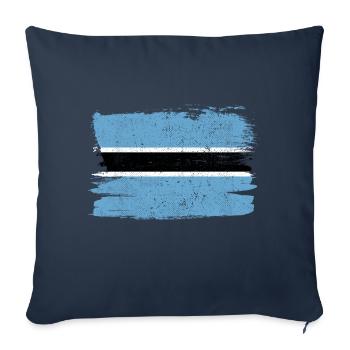 Drapeau du Botswana Drapeau de la paix Vintage - Housse de coussin décorative 45 x 45 cm - bleu marine - Devant