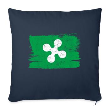 Lombardy Flag Flag Italy Peace Vintage - Sofa pillowcase 17,3'' x 17,3'' (45 x 45 cm) - navy - Front