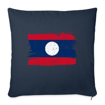 Laos Flag Flag Peace Vintage - Sofa pillowcase 17,3'' x 17,3'' (45 x 45 cm) - navy - Front