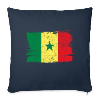 Senegal Flag Flag Peace Vintage - Sofa pillowcase 17,3'' x 17,3'' (45 x 45 cm) - navy - Front