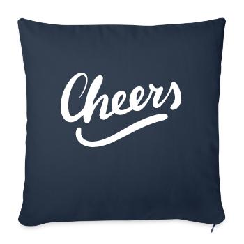 Cheers Cheers Boire - Housse de coussin décorative 45 x 45 cm - bleu marine - Devant