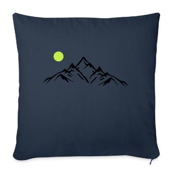 Mountains - Sofa pillowcase 17,3'' x 17,3'' (45 x 45 cm) - navy - Front