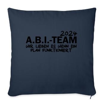 Abi Team 2024 Abimotto - Sofakissenbezug 45 x 45 cm - Navy - Vorne