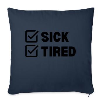 En avoir assez - Housse de coussin décorative 45 x 45 cm - bleu marine - Devant