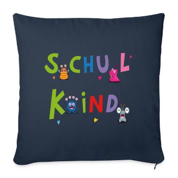 Schulkind - Sofakissenbezug 45 x 45 cm - Navy - Vorne