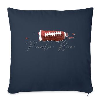 Puerto Rico (USA) | echte Football | Landkarte Sct - Sofakissenbezug 45 x 45 cm - Navy - Vorne