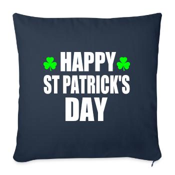 happy st patrick's day - Sofa pillowcase 17,3'' x 17,3'' (45 x 45 cm) - navy - Front