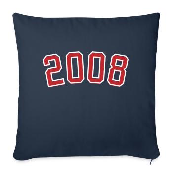 Année de naissance sport 2008 - Housse de coussin décorative 45 x 45 cm - bleu marine - Devant