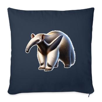 Fourmilier - Housse de coussin décorative 45 x 45 cm - bleu marine - Devant