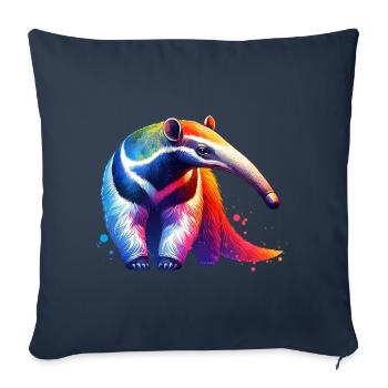 Fourmilier - Housse de coussin décorative 45 x 45 cm - bleu marine - Devant