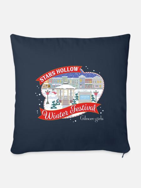 Gilmore Girls Stars Hollow Winter Festival  - Sofakissenbezug 45 x 45 cm - Navy