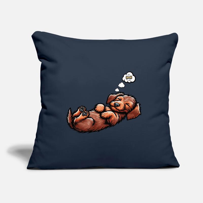 teckel teckel à poils durs propriétaire de teckel teckel Housse de coussin décorative 45 x 45 cm