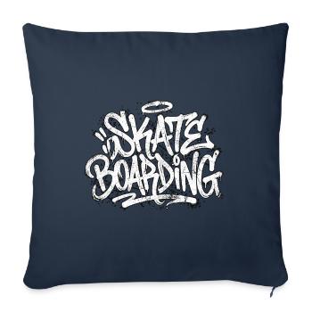 Skateboarding Graffiti Handschrift - Sofakissenbezug 45 x 45 cm - Navy - Vorne