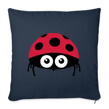 Marienkäfer (ladybug) 02.1 - Sofakissenbezug 45 x 45 cm - Navy - Vorne