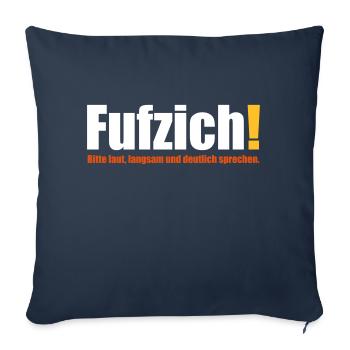 fufzisch 50 Jahre Geburtstag deutlich sprechen - Sofakissenbezug 45 x 45 cm - Navy - Vorne