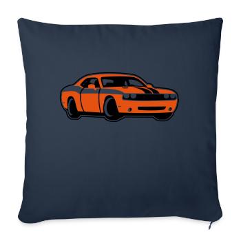 Muscle-Car - Housse de coussin décorative 45 x 45 cm - bleu marine - Devant