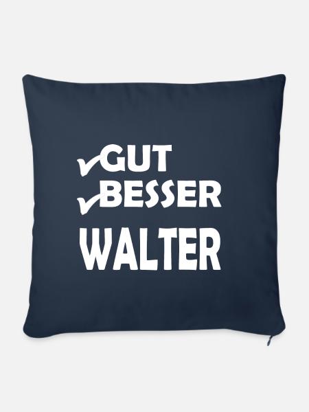 Walter - Sofakissenbezug 45 x 45 cm - Navy