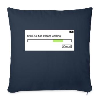 brain.exe a cessé de fonctionner en disant brain brain .exe - Housse de coussin décorative 45 x 45 cm - bleu marine - Devant