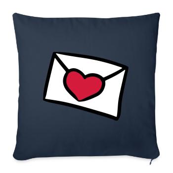 Love letter love letter lettre d'amour gift - Sofa pillowcase 17,3'' x 17,3'' (45 x 45 cm) - navy - Front