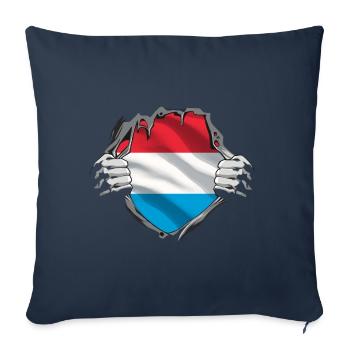 Drapeau luxembourgeois Drapeau luxembourgeois Accueil - Housse de coussin décorative 45 x 45 cm - bleu marine - Devant