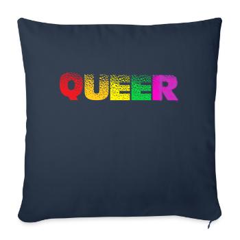 Queer - Housse de coussin décorative 45 x 45 cm - bleu marine - Devant