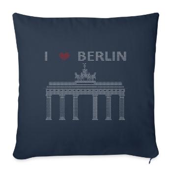 I Love Berlin ASCII - Sofakissenbezug 45 x 45 cm - Navy - Vorne