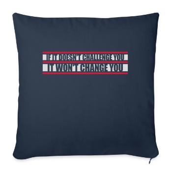 Workout Fitness Motivation Quote - Sofa pillowcase 17,3'' x 17,3'' (45 x 45 cm) - navy - Front