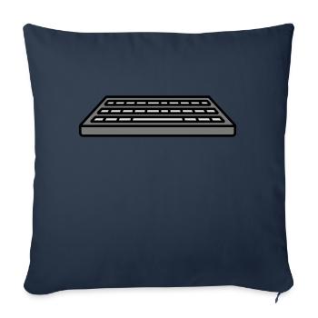 Conception de l’ordinateur d’entrée clavier - Housse de coussin décorative 45 x 45 cm - bleu marine - Devant