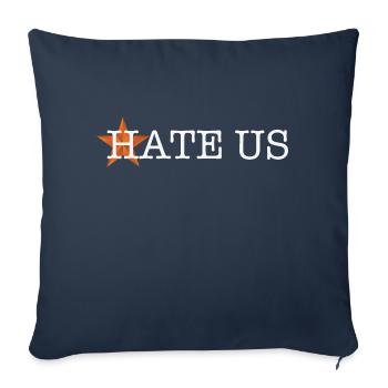 Nous haïr - Housse de coussin décorative 45 x 45 cm - bleu marine - Devant