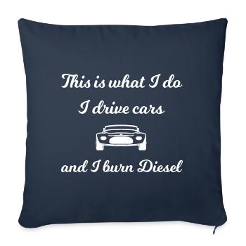 The diesel combustion cars - Sofa pillowcase 17,3'' x 17,3'' (45 x 45 cm) - navy - Front